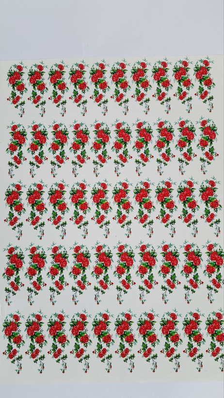 ترانسفر گل سرخ کد 0485 سایز a3