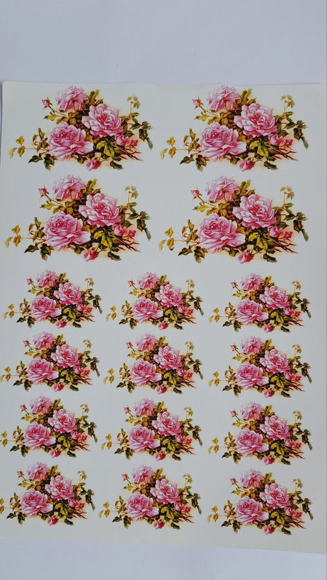 ترانسفر گل درشت صورتی کد ۰۵۲۸ سایز A3