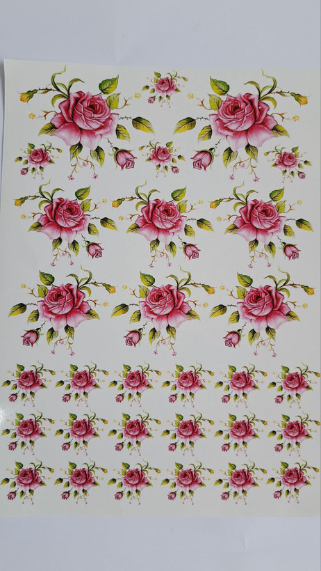 ترانسفر گل صورتی بزرگ کد ۰۱۹۲ A3