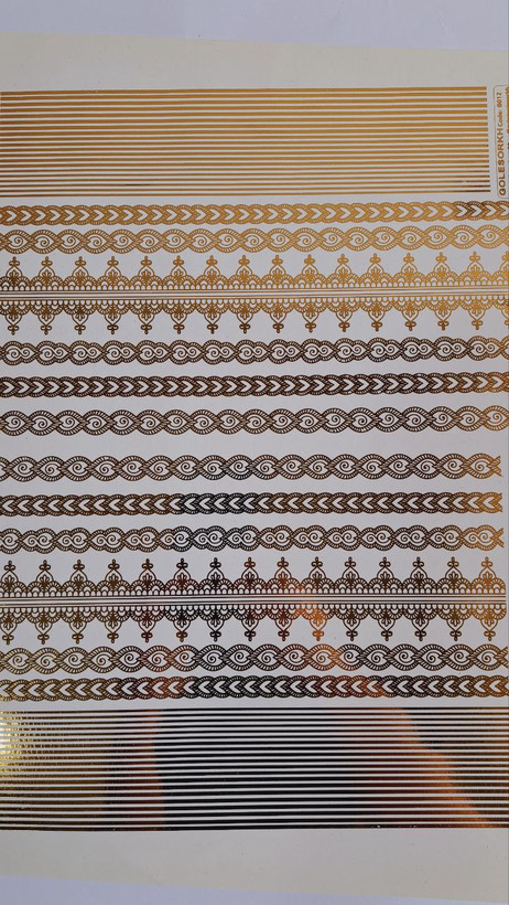 ترانسفر حاشیه طلاکوب A3