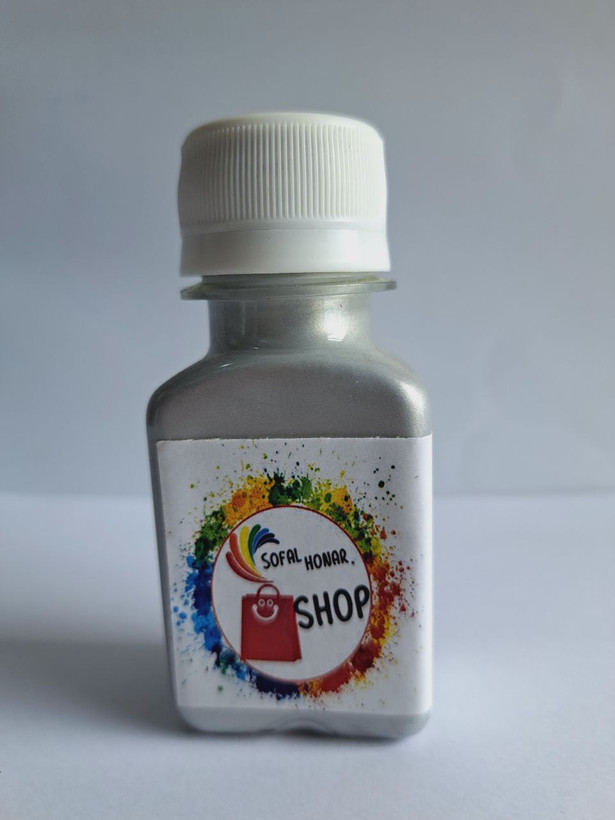 رنگ اکریلیک نقره ای صدفی الوان ۷۰ میل