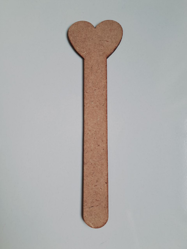 بوکمارک چوبی قلب خام (نشانگر کتاب)