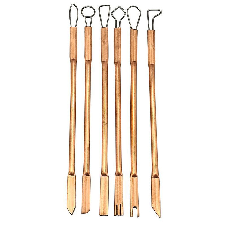 ابزار سفالگری مدل مسی دو سر پک 6 عددی