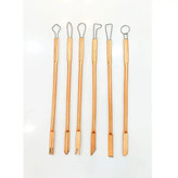 ابزار سفالگری مدل مسی دو سر پک 6 عددی