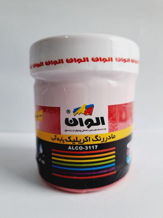 مادر رنگ اکریلیک قرمز اَلوان ۲۵۰ میلی لیتر کد ۵۴۲