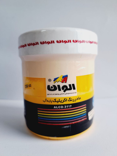 مادر رنگ اکریلیک زرد الوان ۲۵۰ میلی لیتر کد ۵۲۲