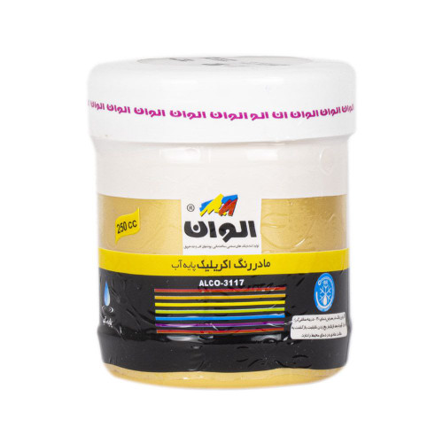 رنگ اکریلیک طلایی متالیک (صدفی) 250 میلی لیتر کد 592