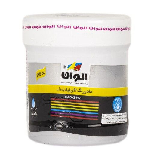 رنگ اکریلیک نقره ای متالیک پایه آب (صدفی) 250 میلی لیتر کد 592