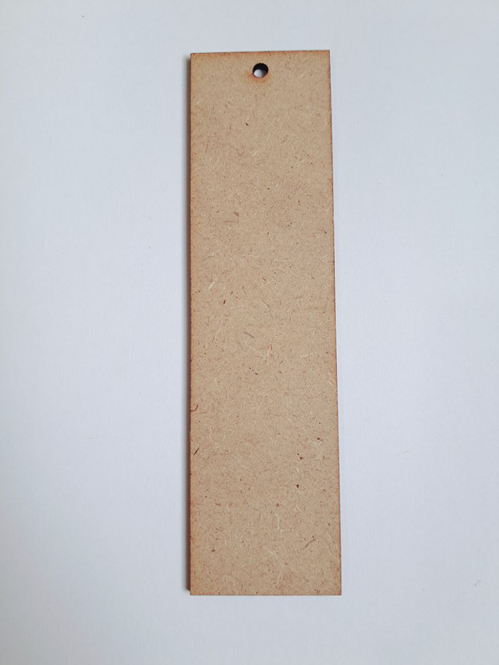 بوکمارک چوبی مستطیل خام (نشانگر کتاب)