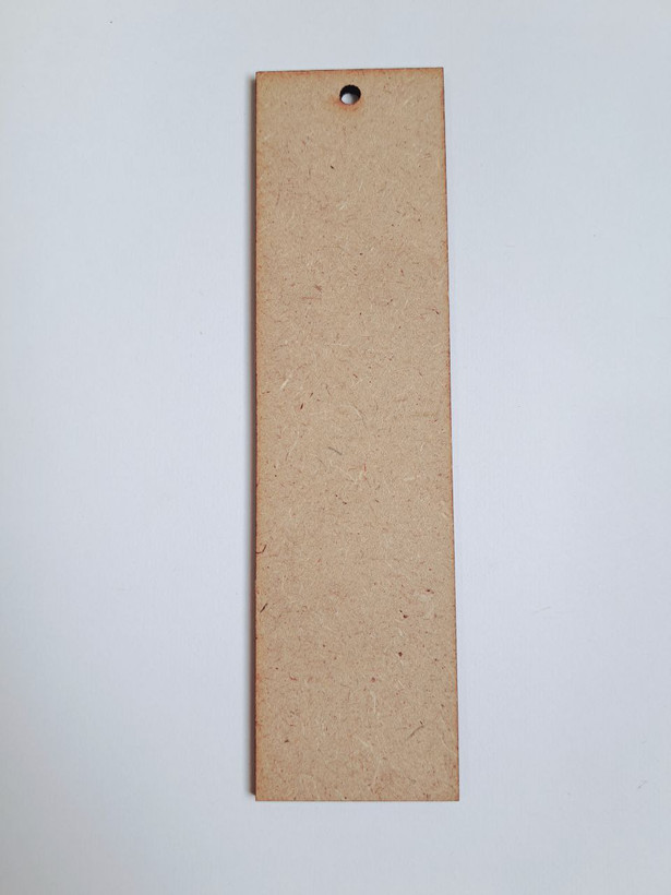 بوکمارک چوبی مستطیل خام (نشانگر کتاب)