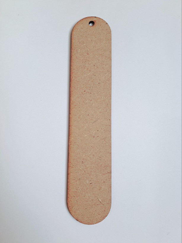 بوکمارک چوبی بیضی خام (نشانگر کتاب)