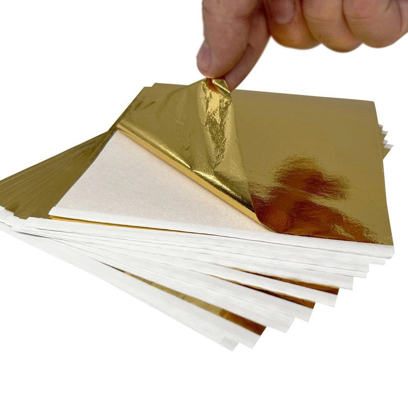 ورق طلا گرم بالا 100 برگی پوستی دار(کاغذ دار)