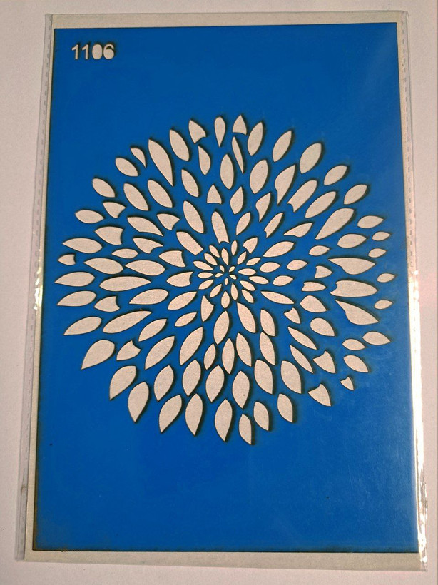 شابلون استنسیل هنری گلبرگ کد 1106سایز 20*14 (شابلون نقاشی)