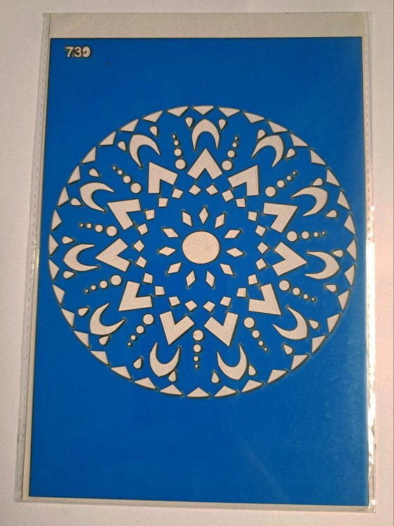 شابلون استنسیل هنری طرح دکوراتیو کد 730سایز 20*14 (شابلون نقاشی)