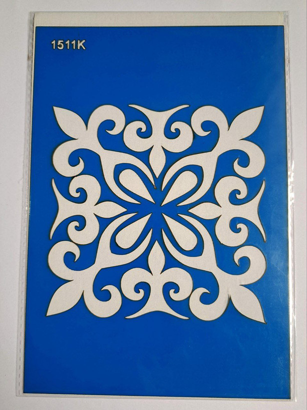 شابلون استنسیل هنری طرح اسلیمی کد 1511 سایز 20*14 (شابلون نقاشی)