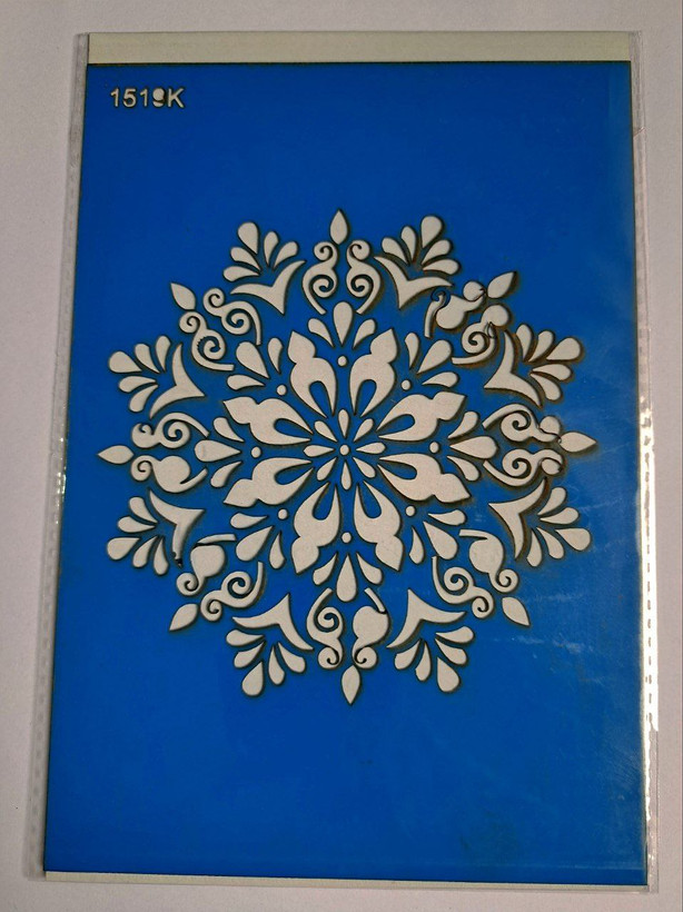 شابلون استنسیل هنری طرح اسلیمی کد 1519 سایز 20*14 (شابلون نقاشی)