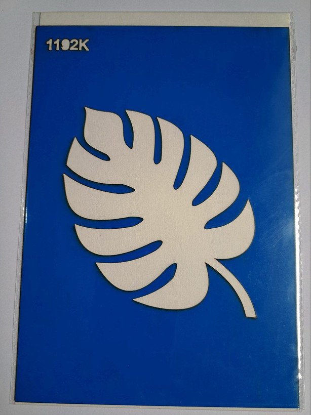 شابلون استنسیل هنری طرح برگ انجیری کد 1192 سایز 20*14 (شابلون نقاشی)