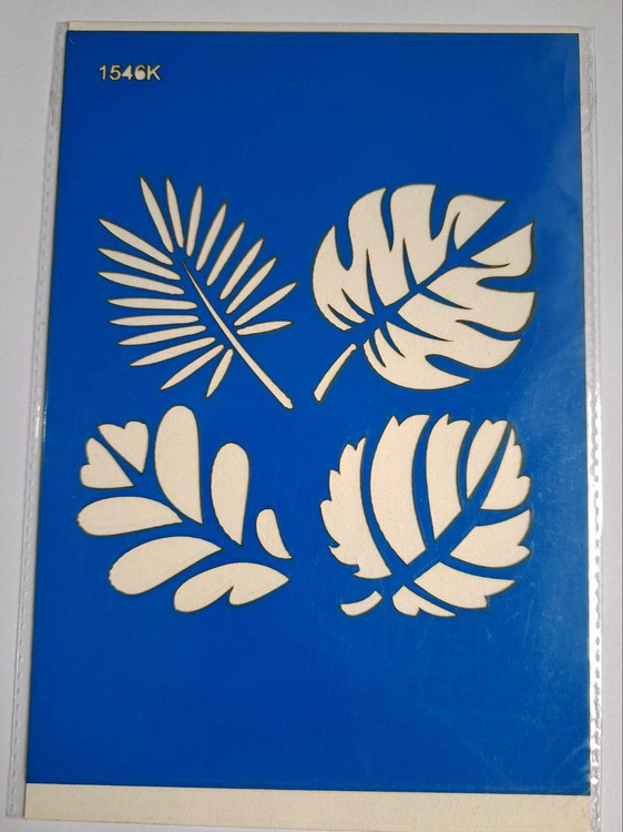 شابلون استنسیل هنری برگ کد 1546 سایز 20*14 (شابلون نقاشی)