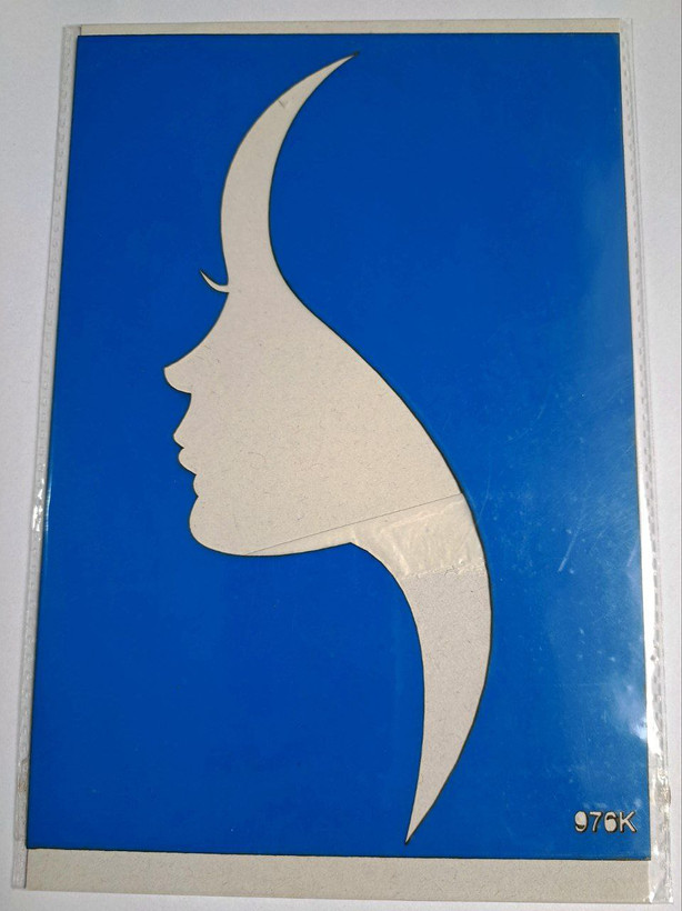 شابلون استنسیل هنری نیم رخ کد 976 سایز 20*14 (شابلون نقاشی)
