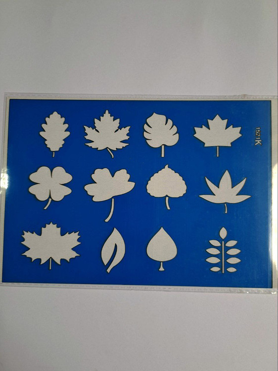 شابلون استنسیل هنری برگ کد 1521 سایز 20*14 (شابلون نقاشی)