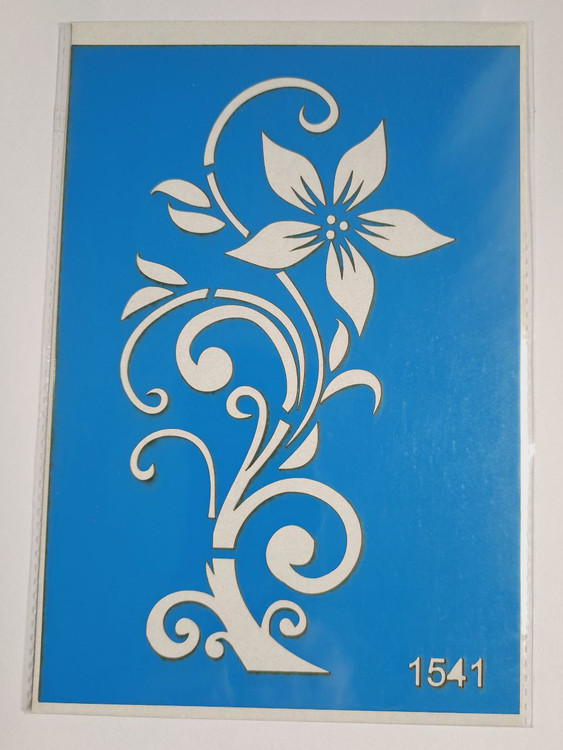 شابلون استنسیل هنری گل کد 1541 سایز 20*14 (شابلون نقاشی)