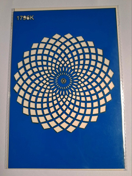 شابلون استنسیل هنری طرح هندسی کد 1796 سایز 20*14 (شابلون نقاشی)