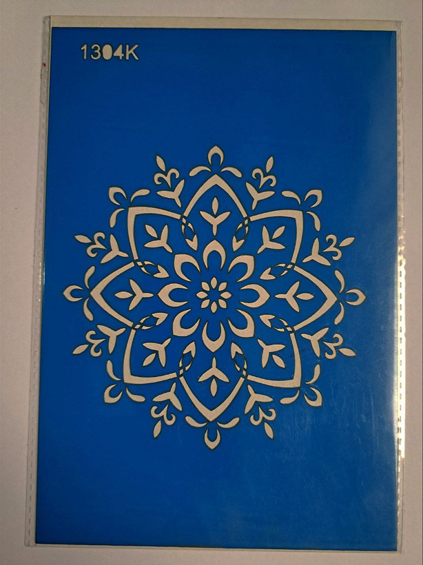 شابلون استنسیل هنری طرح ماندالا کد 1304 سایز 20*14 (شابلون نقاشی)
