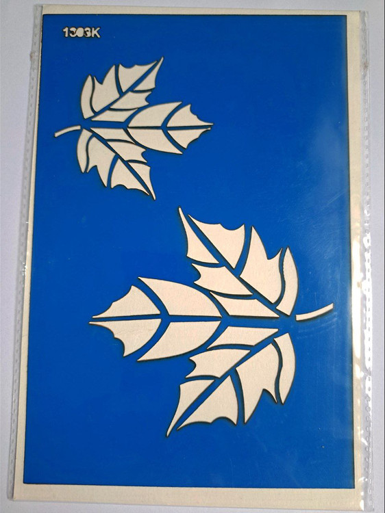 شابلون استنسیل هنری طرح برگ پاییزی کد 1303 سایز 20*14 (شابلون نقاشی)