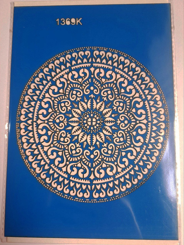 شابلون استنسیل هنری طرح اسلیمی کد 1369 سایز 20*14 (شابلون نقاشی دکوراتیو)