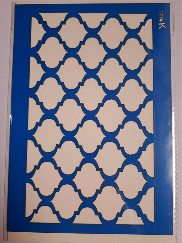 شابلون استنسیل هنری طرح مشبک مراکشی کد 1776 سایز 20*14 (شابلون نقاشی دکوراتیو)