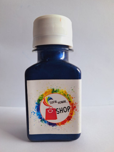 رنگ اکریلیک آبی کبود صدفی کارن مدل متالیک،شاین حجم 70میلی لیتر