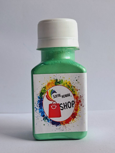 رنگ اکریلیک سبز صدفی کارن مدل متالیک،شاین حجم 70میلی لیتر