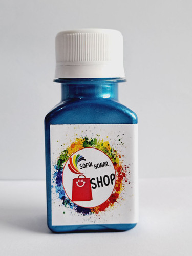 رنگ اکریلیک آبی کاربنی صدفی کارن مدل متالیک،شاین حجم 70میلی لیتر