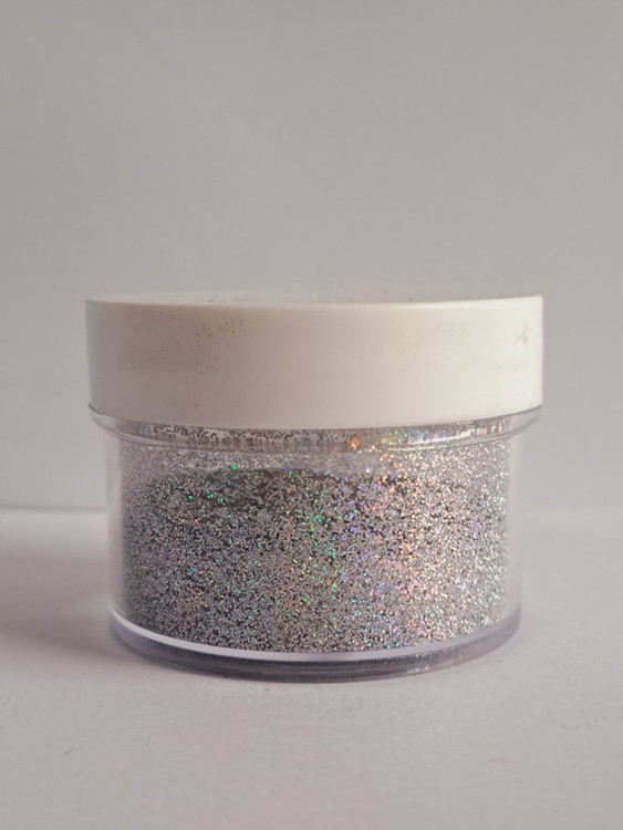 اکلیل هولوگرامی نقره ای ریز(هفت رنگ)