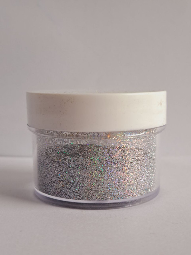 اکلیل هولوگرامی نقره ای ریز(هفت رنگ)