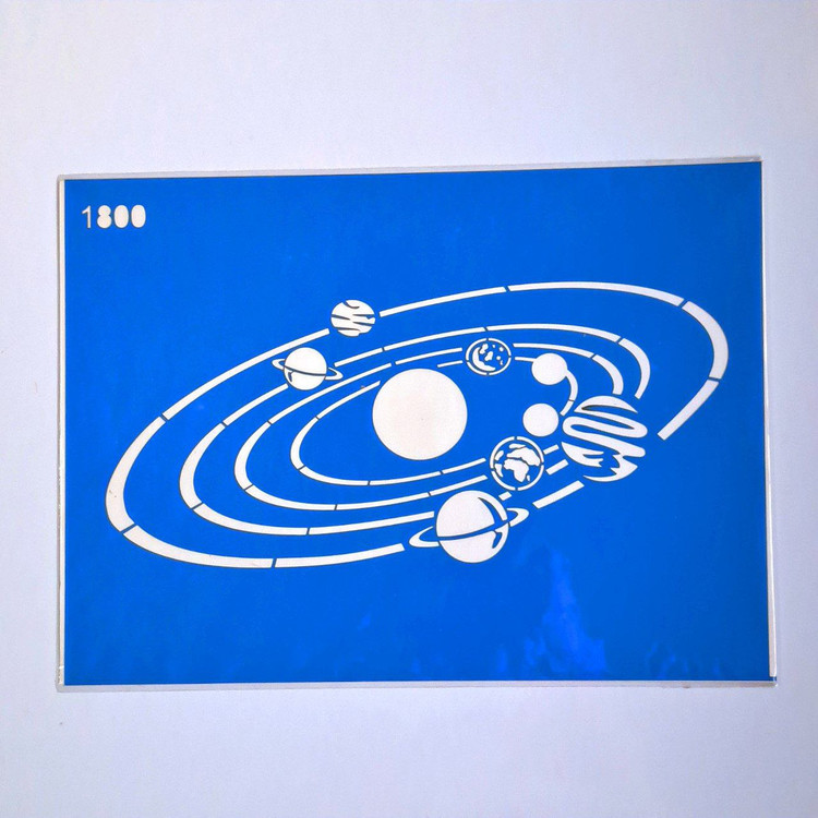 شابلون استنسیل کد 1800 طرح کهکشان سایز  36 در 26 (شابلون نقاشی دکوراتیو)