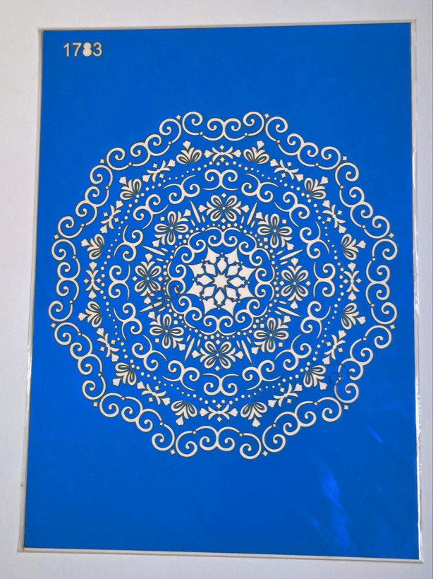 شابلون استنسیل کد 1783 طرح اسلیمی سایز 36 در 26 (شابلون نقاشی دکوراتیو)