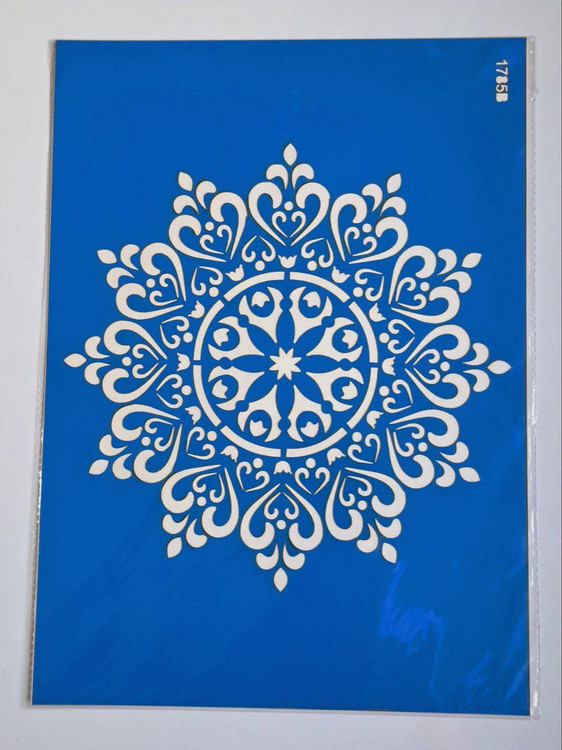 شابلون استنسیل کد 1785 طرح ماندالا سایز 36 در 26 (شابلون نقاشی دکوراتیو)