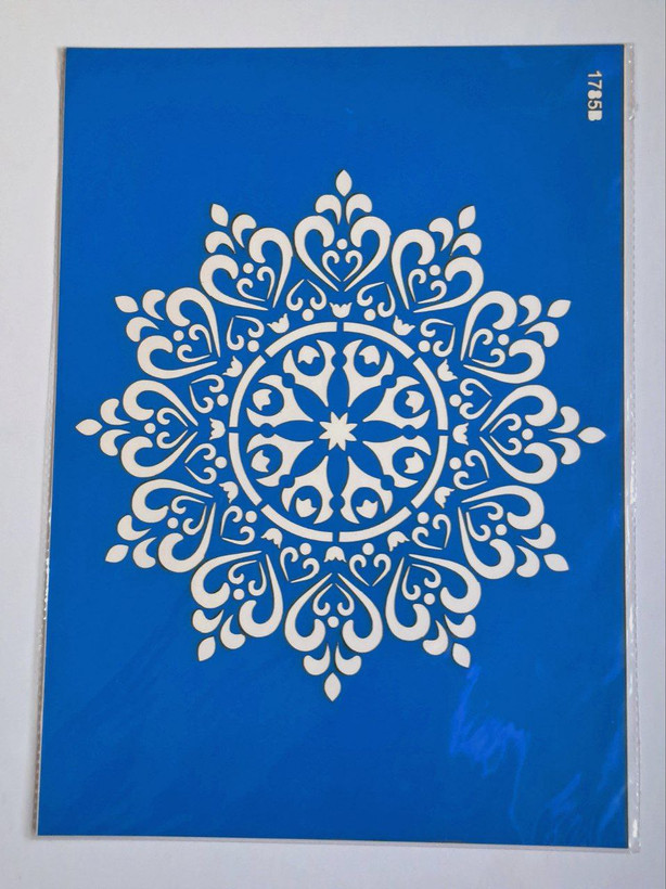 شابلون استنسیل کد 1785 طرح ماندالا سایز 36 در 26 (شابلون نقاشی دکوراتیو)