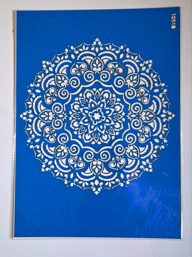 شابلون استنسیل کد 1651 طرح اسلیمی سایز 36 در 26 (شابلون نقاشی دکوراتیو)