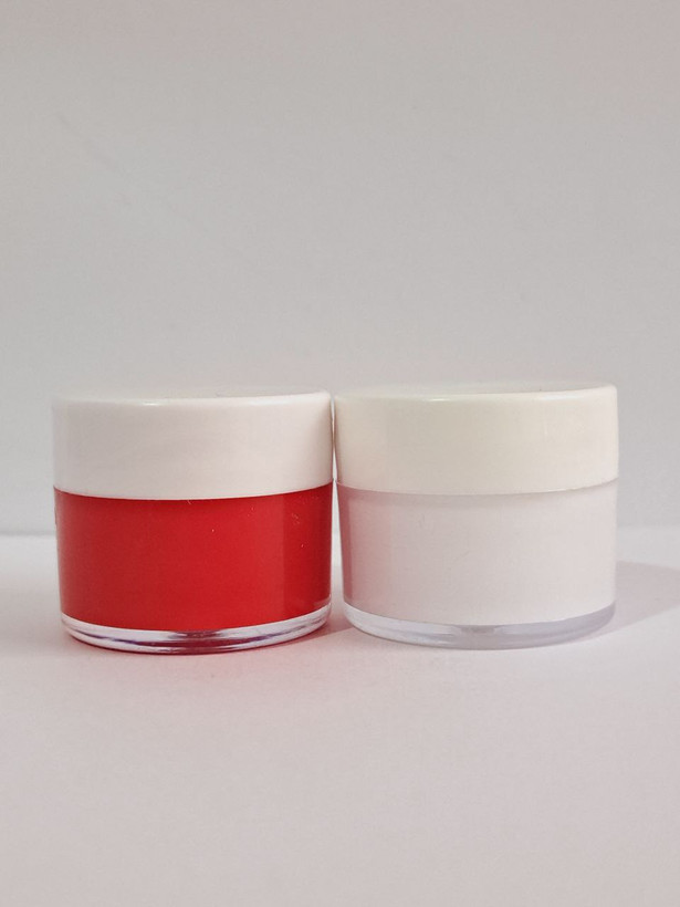 رنگ اکریلیک سفید و قرمز(پک دو عددی) حجم 20 میلی لیتر