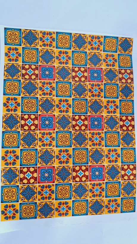 ترانسفر سنتی سرد طرح کاشی کد 1385