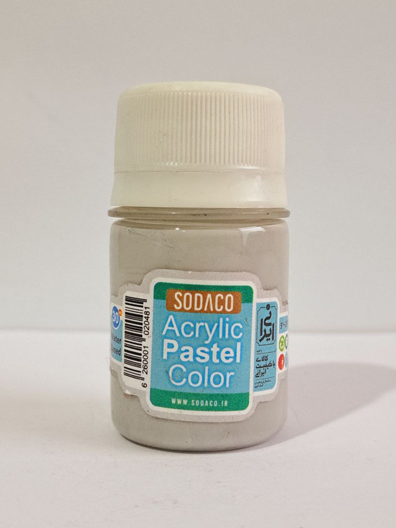 رنگ اکریلیک هنری طوسی روشن پاستلی سوداکو حجم 30میلی لیتر