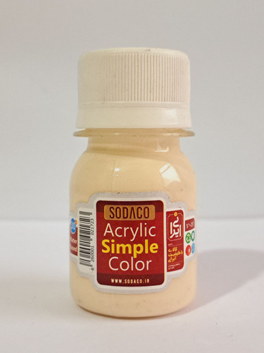 رنگ اکریلیک هنری کرم ساده سوداکو حجم 30میلی لیتر