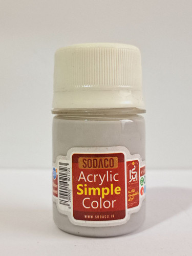 رنگ اکریلیک هنری طوسی ساده سوداکو حجم 30میلی لیتر