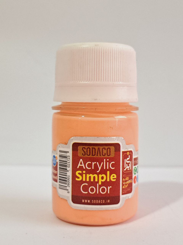 رنگ اکریلیک هنری گلبهی ساده سوداکو حجم 30میلی لیتر