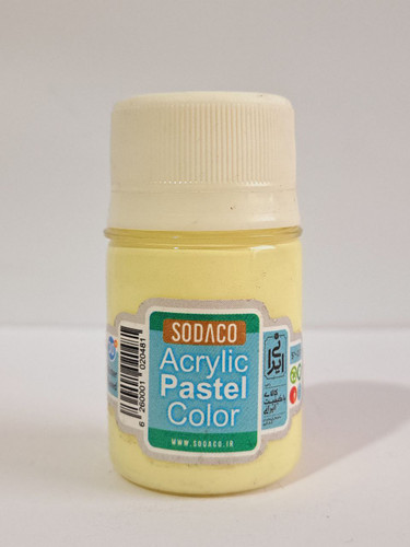 رنگ اکریلیک هنری زرد روشن پاستلی سوداکو حجم 30میلی لیتر