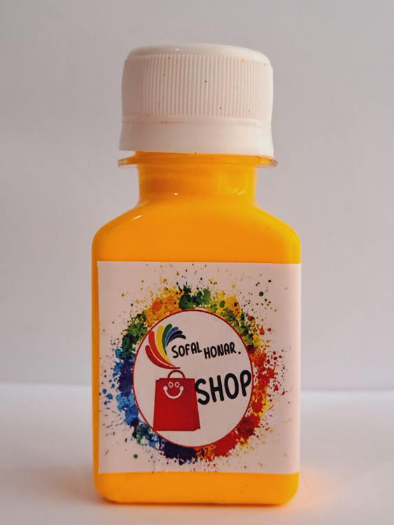 رنگ اکریلیک فلورسنت پرتقالی رپین بلک لایت حجم 70میلی لیتر (آکرولیک شب نما)