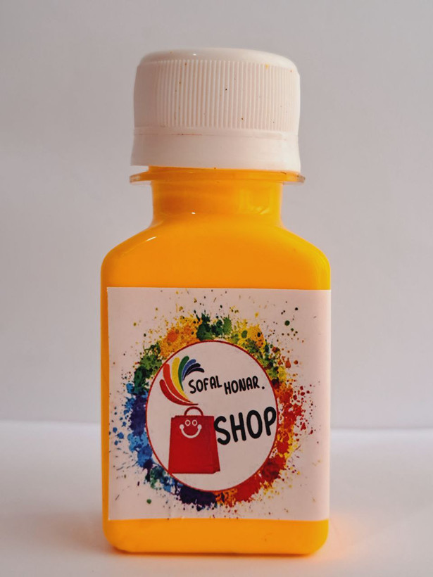 رنگ اکریلیک فلورسنت  پرتقالی رپین بلک لایت حجم 70میلی لیتر (آکرولیک شب نما)