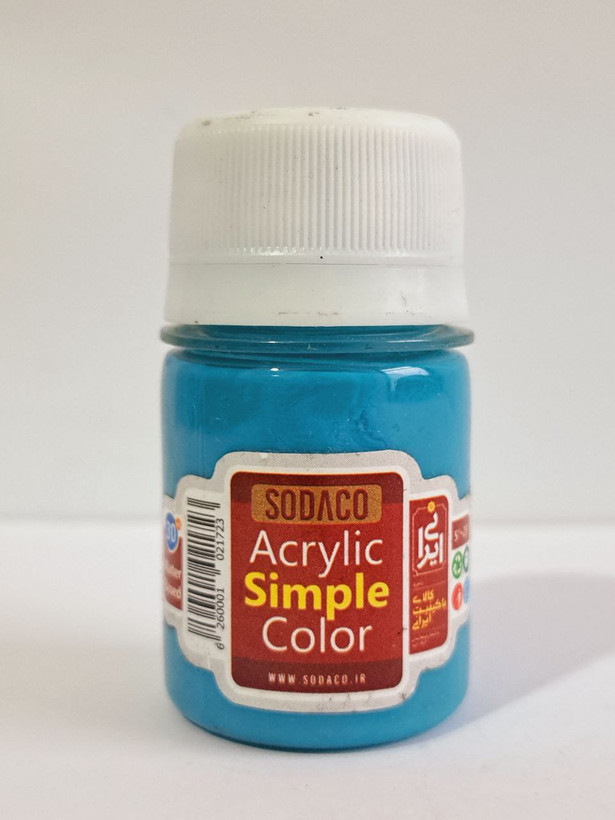 رنگ اکریلیک هنری فیروزه ای ساده سوداکو حجم 30میلی لیتر